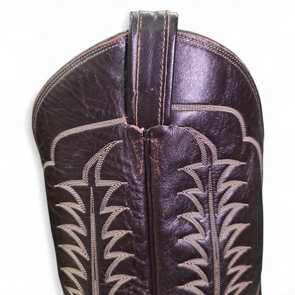 Tony Lama Vintage Leather Mens 7.5-8 Or Women's 9.5-10 Western Boots - Picture 10 of 14